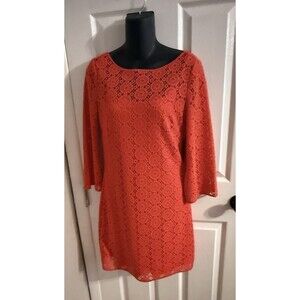 LILLY PULITZER Topanga Lace Coral Lined Dress Women’s Size Small NWT